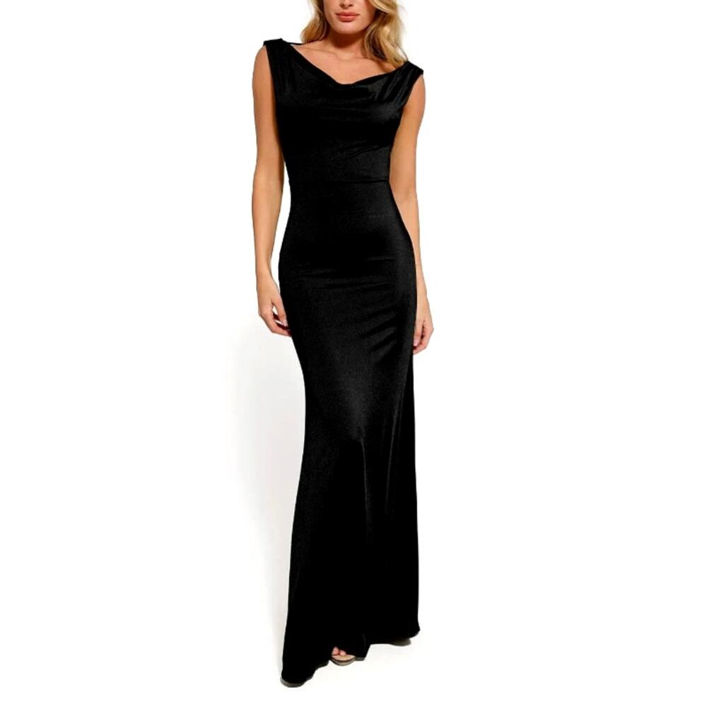 Popilush Black Shapewear Convertible Shine Sculpting Mermaid Dress Size L